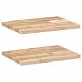 Vidaxl wandschappen 2 st zwevend 40x30x2 cm onbehandeld acaciahout