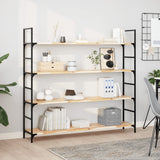 Vidaxl wandschappen 4 st zwevend 120x30x2 cm onbehandeld acaciahout