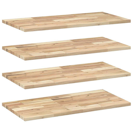 Vidaxl wandschappen 4 st zwevend 60x40x2 cm onbehandeld acaciahout