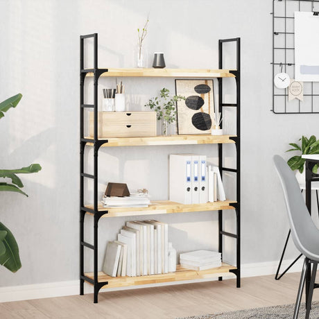 Vidaxl wandschappen 3 st zwevend 100x20x4 cm onbehandeld acaciahout