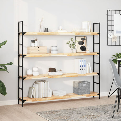 Vidaxl wandschappen 4 st zwevend 140x20x4 cm onbehandeld acaciahout
