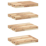 Vidaxl wandschappen 4 st zwevend 60x30x4 cm onbehandeld acaciahout