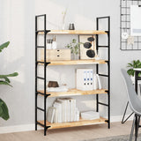 Vidaxl wandschappen 2 st zwevend 100x30x4 cm onbehandeld acaciahout