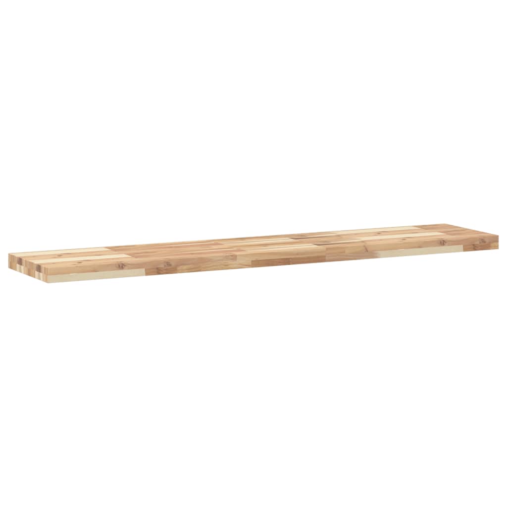 Vidaxl wandschappen 2 st zwevend 120x30x4 cm onbehandeld acaciahout