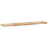 Vidaxl wandschappen 2 st zwevend 120x30x4 cm onbehandeld acaciahout