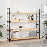 Vidaxl wandschappen 2 st zwevend 120x30x4 cm onbehandeld acaciahout