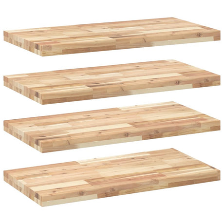 Vidaxl wandschappen 4 st zwevend 60x40x4 cm onbehandeld acaciahout