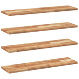 Vidaxl wandschappen 4 st zwevend olieafwerking 100x20x2 cm acaciahout