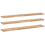 Vidaxl wandschappen 3 st zwevend olieafwerking 160x20x2 cm acaciahout