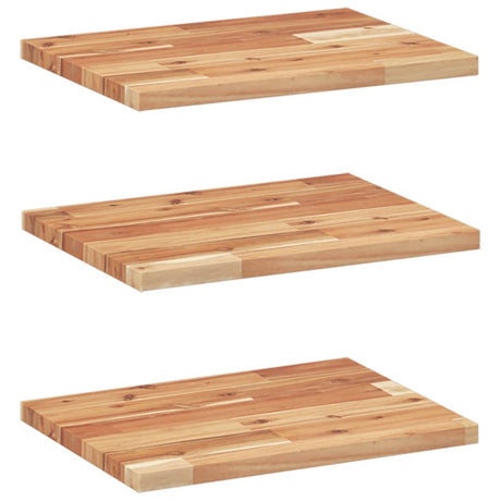 Vidaxl wandschappen 3 st zwevend olieafwerking 40x30x2 cm acaciahout