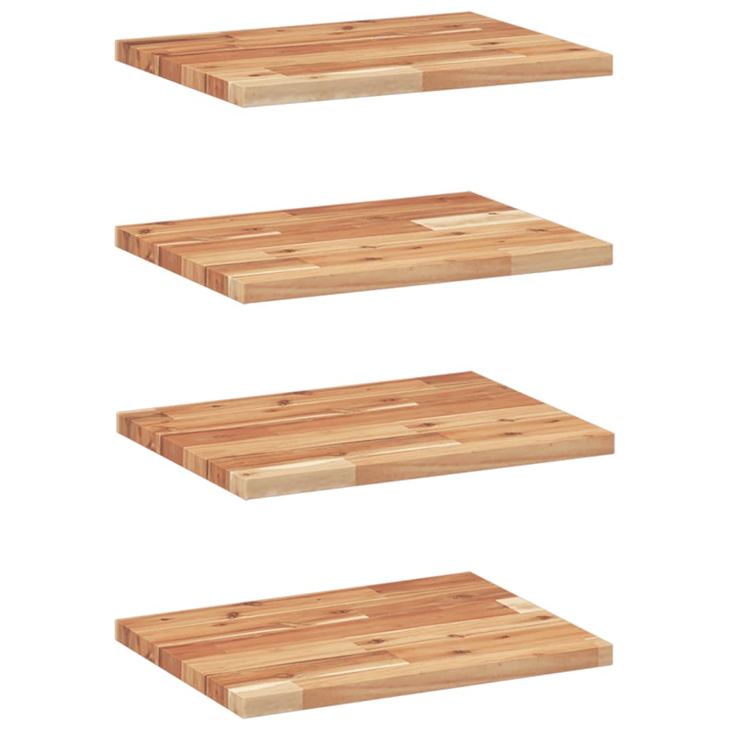 Vidaxl wandschappen 4 st zwevend olieafwerking 60x30x2 cm acaciahout