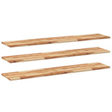 Vidaxl wandschappen 3 st zwevend olieafwerking 120x30x2 cm acaciahout
