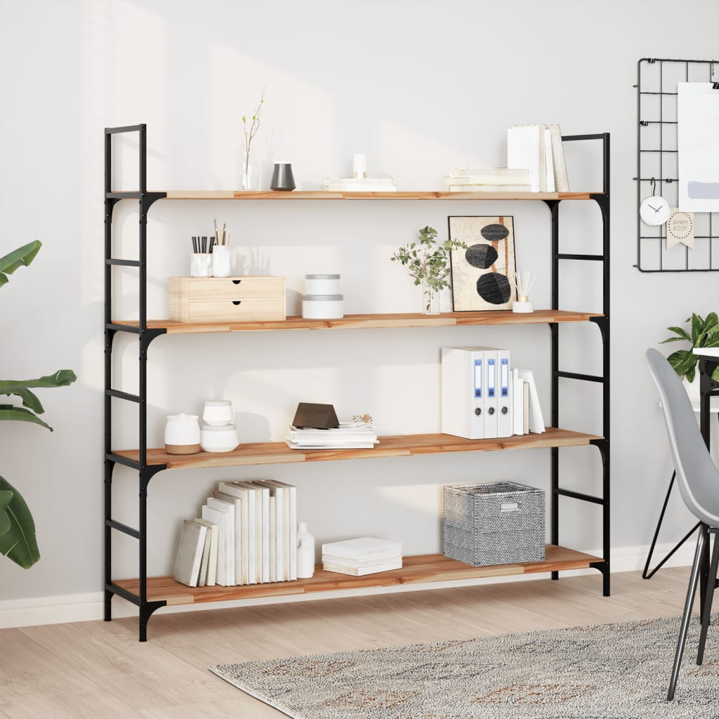 Vidaxl wandschap zwevend olieafwerking 140x30x2 cm massief acaciahout