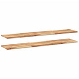 Vidaxl wandschappen 2 st zwevend olieafwerking 140x30x2 cm acaciahout