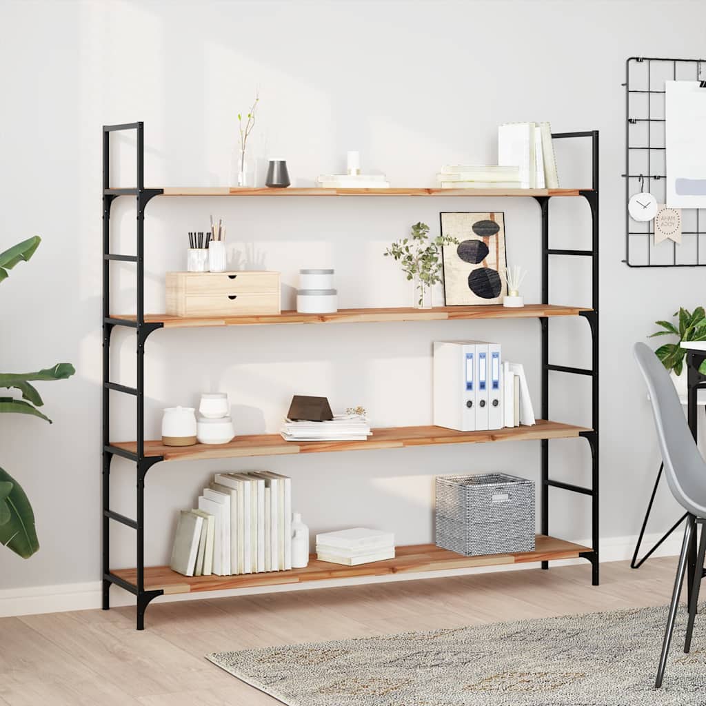 Vidaxl wandschappen 2 st zwevend olieafwerking 140x30x2 cm acaciahout