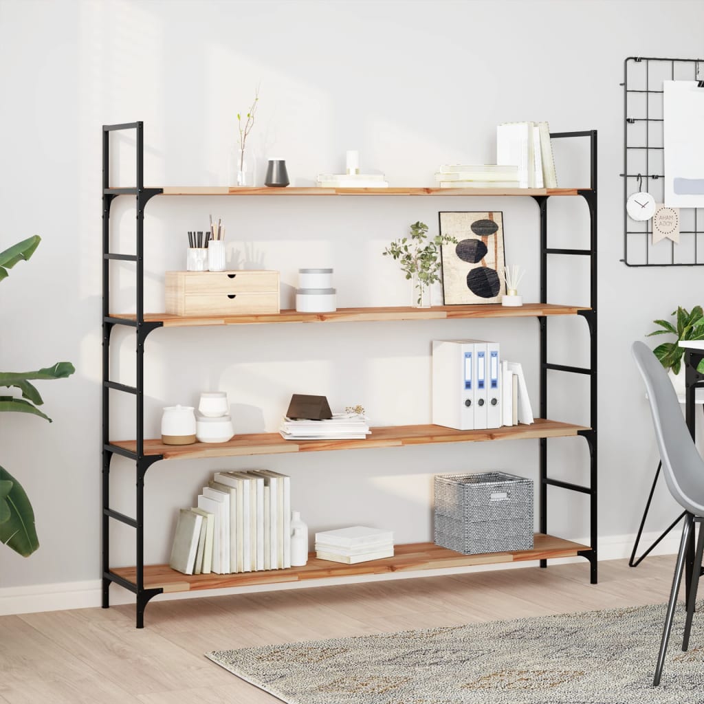 Vidaxl wandschappen 4 st zwevend olieafwerking 160x30x2 cm acaciahout