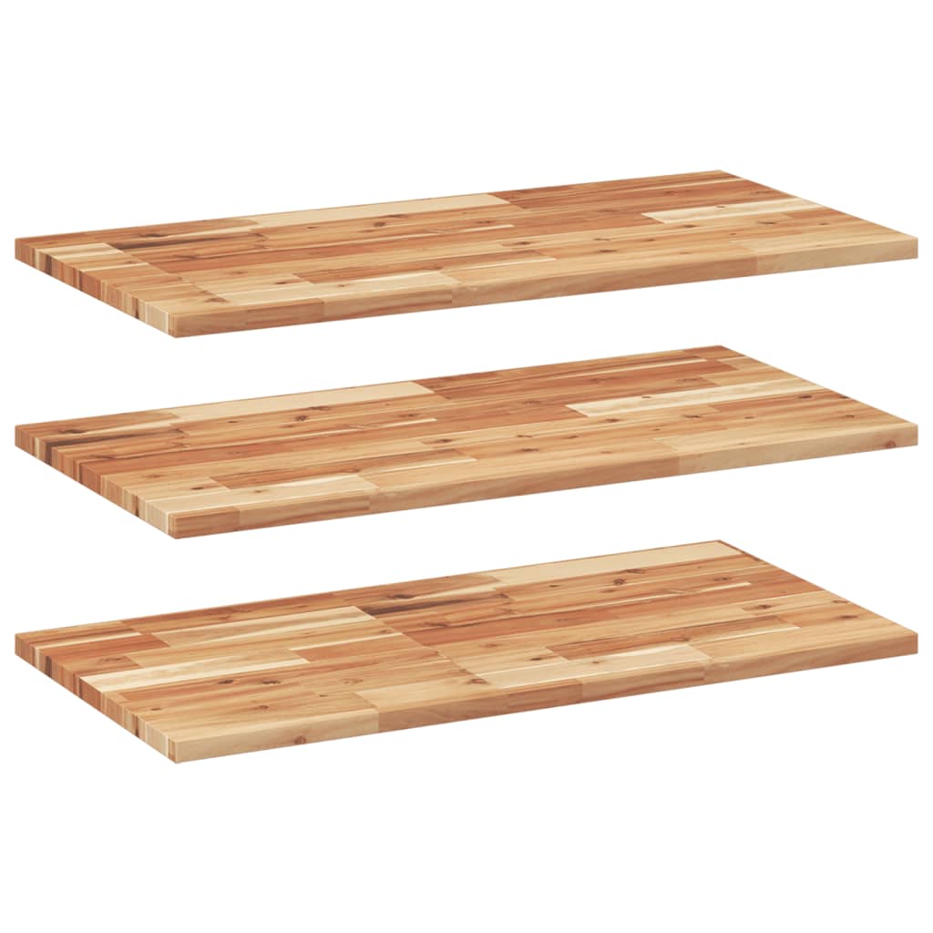 Vidaxl wandschappen 3 st zwevend olieafwerking 60x40x2 cm acaciahout
