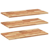 Vidaxl wandschappen 3 st zwevend olieafwerking 80x40x2 cm acaciahout