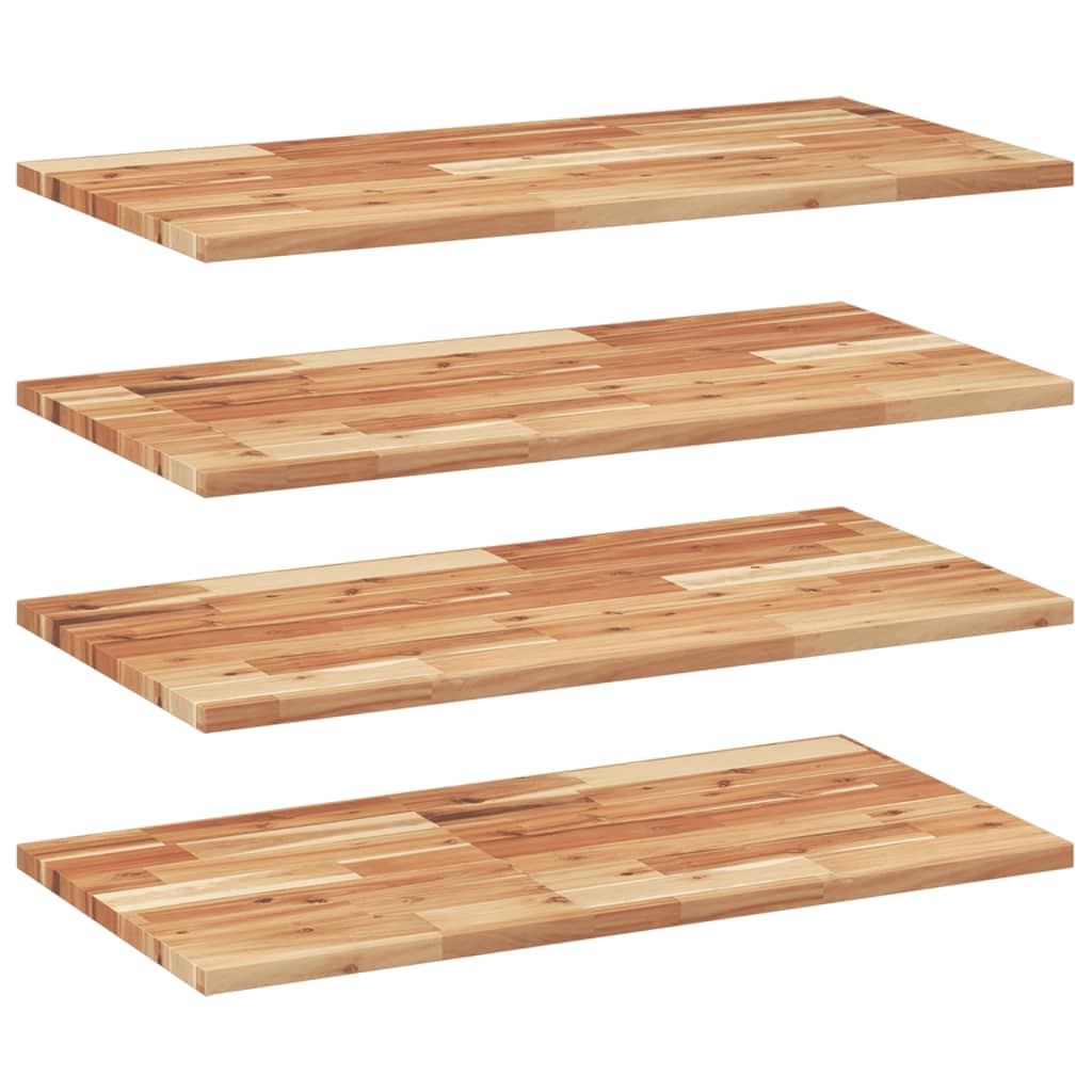 Vidaxl wandschappen 4 st zwevend olieafwerking 80x40x2 cm acaciahout