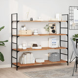 Vidaxl wandschappen 3 st zwevend olieafwerking 120x40x2 cm acaciahout