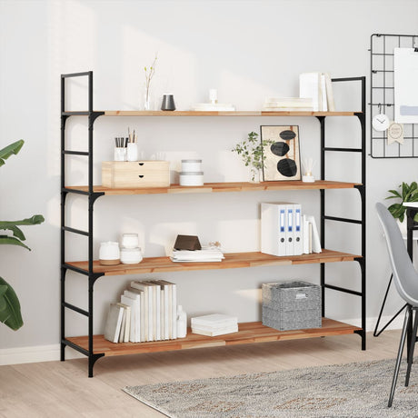 Vidaxl wandschappen 3 st zwevend olieafwerking 120x40x2 cm acaciahout