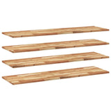 Vidaxl wandschappen 4 st zwevend olieafwerking 120x40x2 cm acaciahout