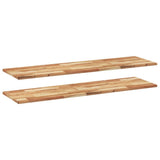 Vidaxl wandschappen 2 st zwevend olieafwerking 140x40x2 cm acaciahout