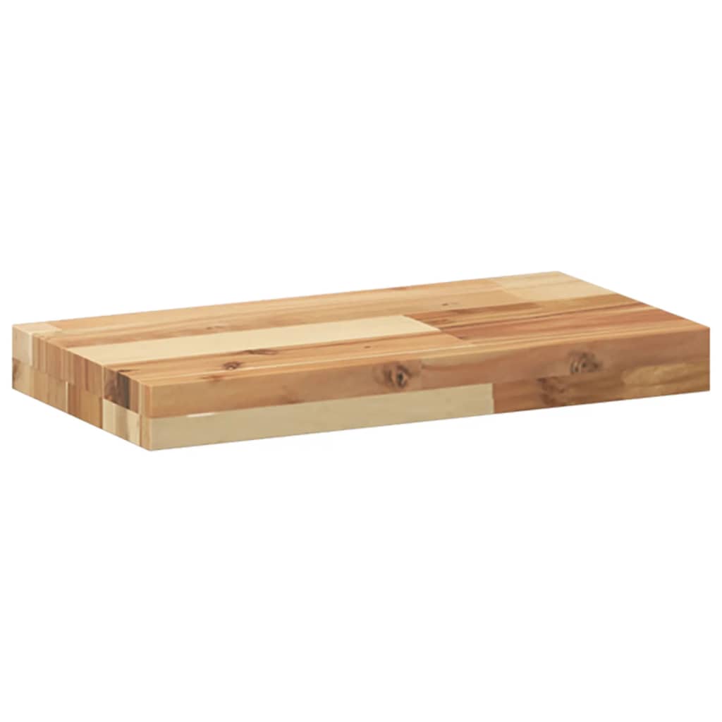 Vidaxl wandschappen 2 st zwevend olieafwerking 60x20x4 cm acaciahout