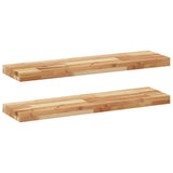 Vidaxl wandschappen 2 st zwevend olieafwerking 80x20x4 cm acaciahout