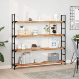 Vidaxl wandschap zwevend olieafwerking 120x20x4 cm massief acaciahout