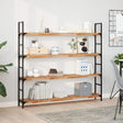 Vidaxl wandschappen 2 st zwevend olieafwerking 120x20x4 cm acaciahout