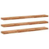 Vidaxl wandschappen 3 st zwevend olieafwerking 120x20x4 cm acaciahout