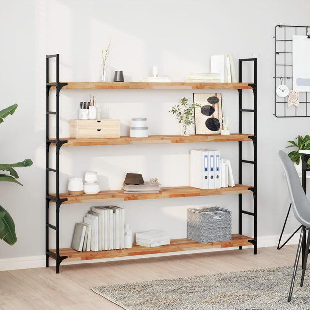 Vidaxl wandschappen 4 st zwevend olieafwerking 120x20x4 cm acaciahout