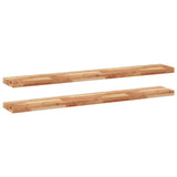 Vidaxl wandschappen 2 st zwevend olieafwerking 160x20x4 cm acaciahout
