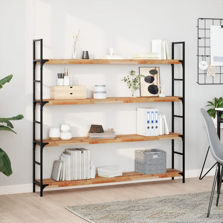 Vidaxl wandschappen 3 st zwevend olieafwerking 160x20x4 cm acaciahout