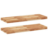 Vidaxl wandschappen 2 st zwevend olieafwerking 100x30x4 cm acaciahout