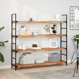 Vidaxl wandschap zwevend olieafwerking 120x30x4 cm massief acaciahout
