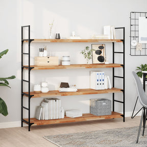 Vidaxl wandschappen 2 st zwevend olieafwerking 120x30x4 cm acaciahout