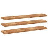 Vidaxl wandschappen 3 st zwevend olieafwerking 120x30x4 cm acaciahout