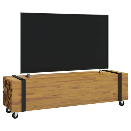 Vidaxl tv-standaard 110 x 30 x 30 cm bruin massief teakhout