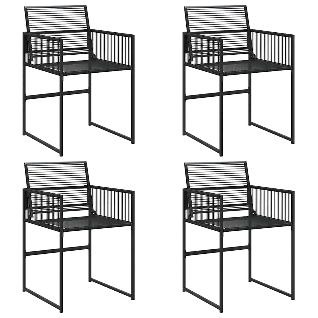Vidaxl tuinstoelen 4 st poly rattan zwart