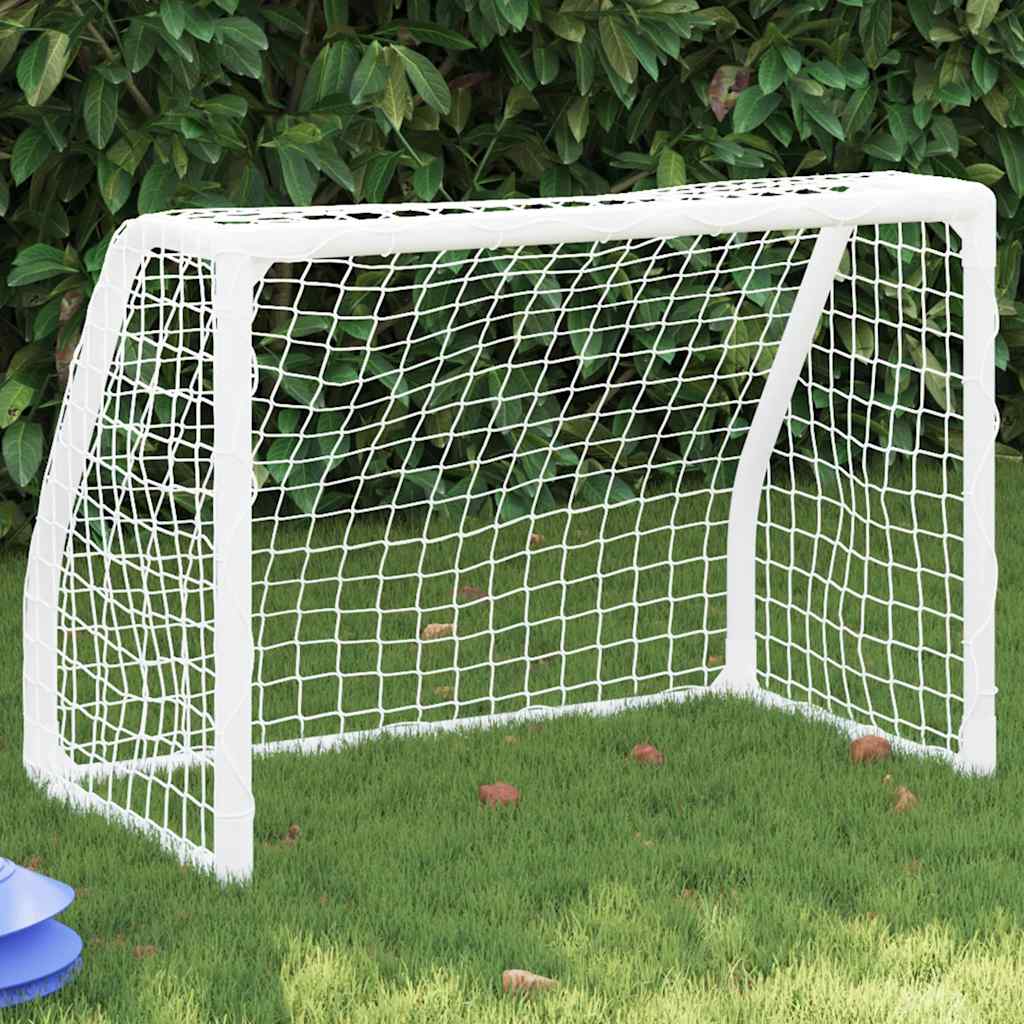 VidaXL Kinder-Fußballtore 2 Stück mit Ball 64x35x48 cm Metall weiß