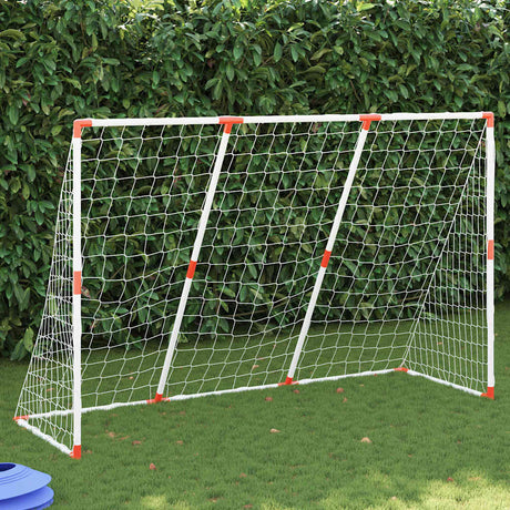 VidaXL Kinderfußballtor mit Bällen 2-in-1 184x64x124 cm weiß