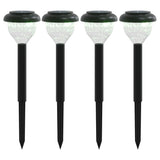 VidaXL Gartenwegbeleuchtung 4 Stück Solar mit Erdspießen RGB und Warmweiß
