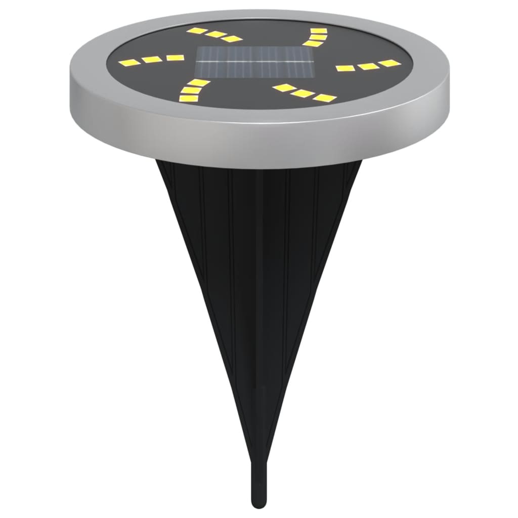 Vidaxx Bodenlampen 4 Stück Solar mit Erdspießen warmweiß