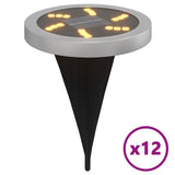 Vidaxx Bodenlampen 12 Stück Solar mit Erdspießen warmweiß
