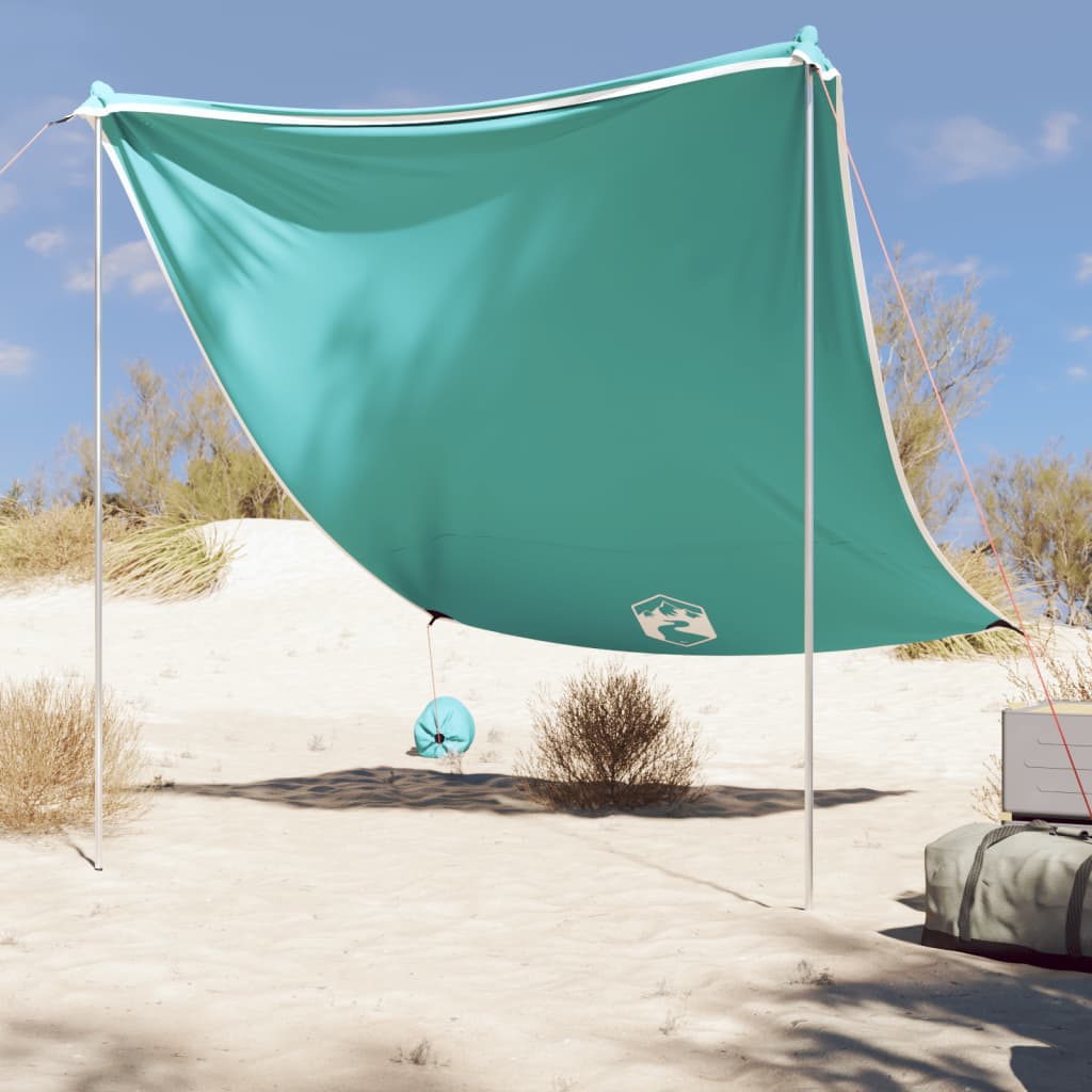 Vidaxx Strandmarkise mit Sandankern 214x236 cm grün