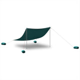 Vidaxx Strandmarkise mit Sandankern 304x300 cm grün