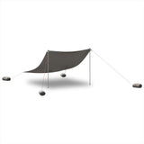 Vidaxx Strandmarkise mit Sandankern 304x300 cm grau