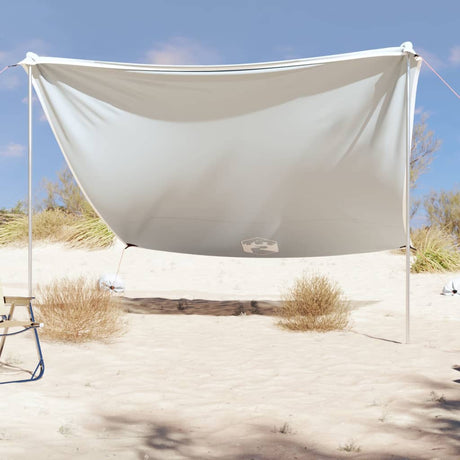 Vidaxx Strandmarkise mit Sandankern 304x300 cm grau